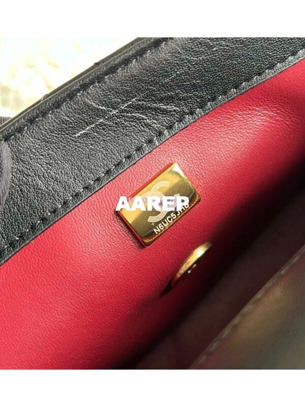 Replica Chanel 23B Shiny Calfskin AS4307 Gold Handle Flap Bag 9