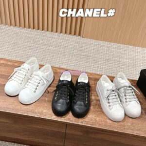 Replica Chanel Printed Lambskin Trainers G46368 Grey