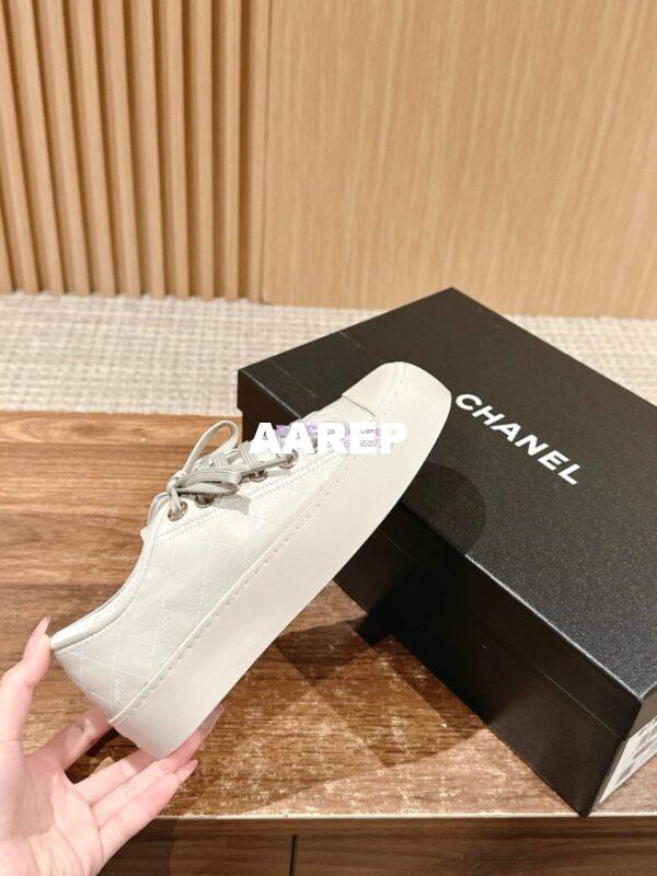 Replica Chanel Printed Lambskin Trainers G46368 Grey 4