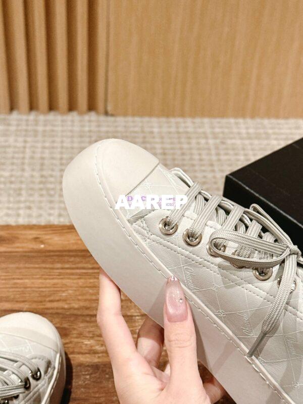 Replica Chanel Printed Lambskin Trainers G46368 Grey 7
