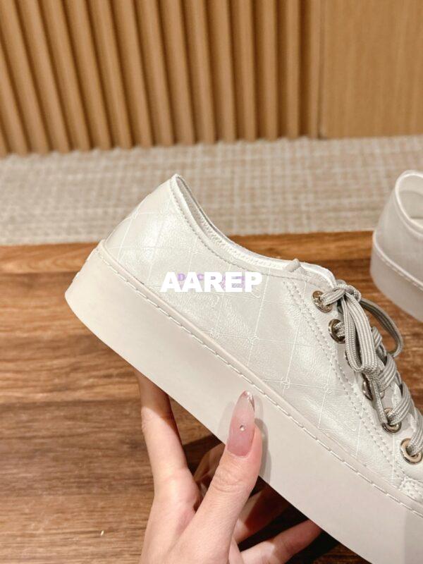 Replica Chanel Printed Lambskin Trainers G46368 Grey 8