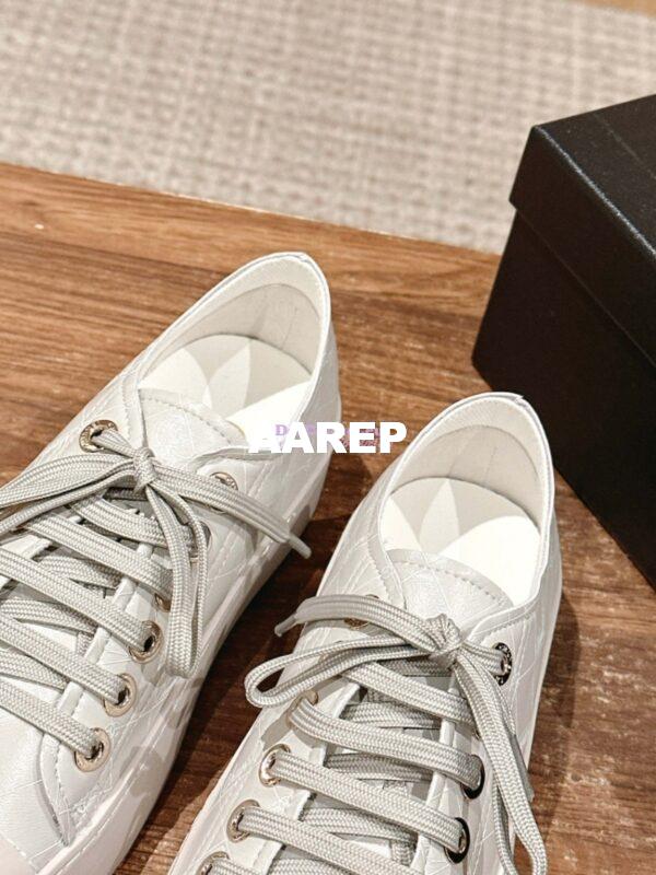Replica Chanel Printed Lambskin Trainers G46368 Grey 9