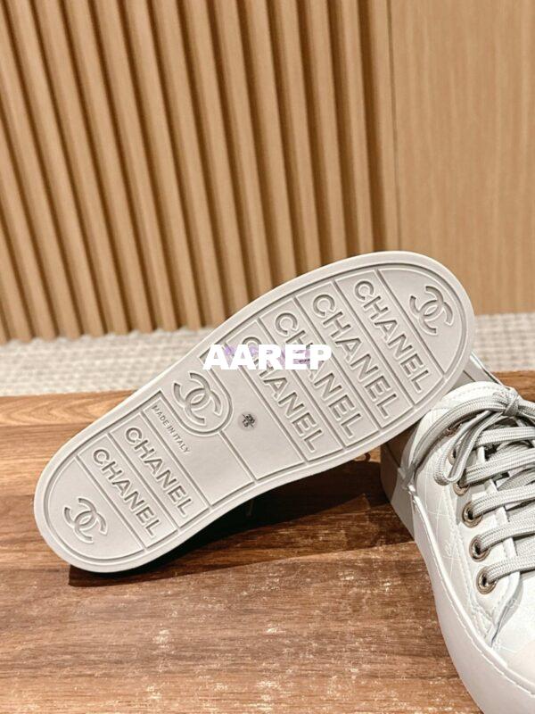 Replica Chanel Printed Lambskin Trainers G46368 Grey 10