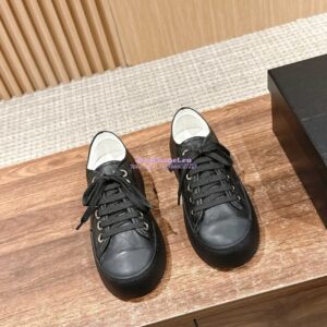 Replica Chanel Printed Lambskin Trainers G46368 Black 2