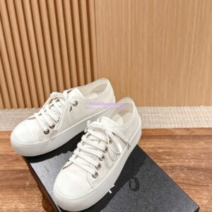 Replica Chanel Printed Lambskin Trainers G46368 White