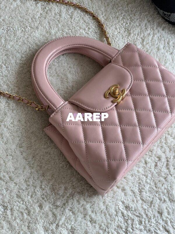 Replica Chanel Mini Shopping Bag Shiny Aged Calfskin AS4416 Pink 3
