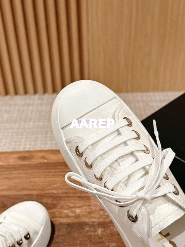Replica Chanel Printed Lambskin Trainers G46368 White 6