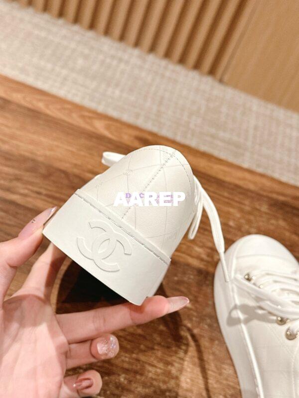 Replica Chanel Printed Lambskin Trainers G46368 White 7