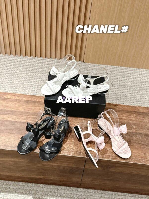 Replica Chanel SS25 Lambskin Sandals 25mm G46193 Light Pink
