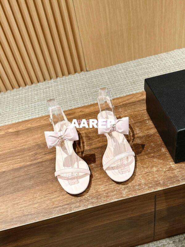 Replica Chanel SS25 Lambskin Sandals 25mm G46193 Light Pink 2