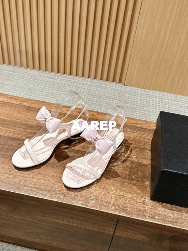 Replica Chanel SS25 Lambskin Sandals 25mm G46193 Light Pink 3
