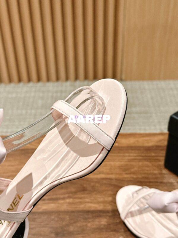 Replica Chanel SS25 Lambskin Sandals 25mm G46193 Light Pink 7