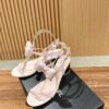 Replica Chanel SS25 Lambskin Sandals 25mm G46193 Black