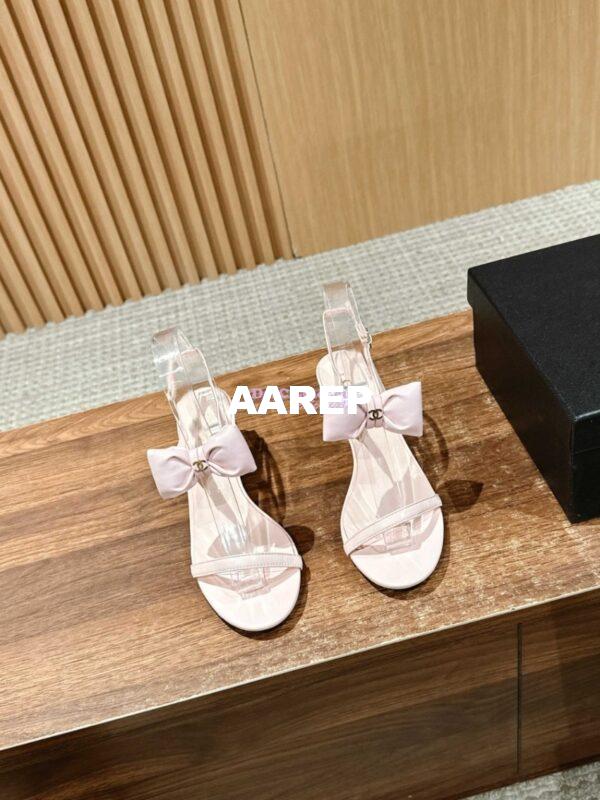 Replica Chanel SS25 Lambskin Sandals 55mm G46192 Light Pink 2