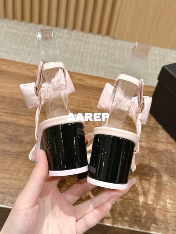 Replica Chanel SS25 Lambskin Sandals 55mm G46192 Light Pink 7