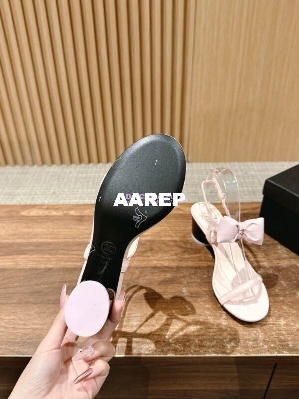 Replica Chanel SS25 Lambskin Sandals 55mm G46192 Light Pink 9