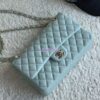 Replica Chanel CF 1112 Classic Flap Bag Qulited Grainy Caviar with Light Gold Hardware in Light Grey