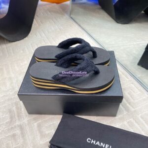 Replica Chanel SS25 Cotton Thongs 55mm G46202 2