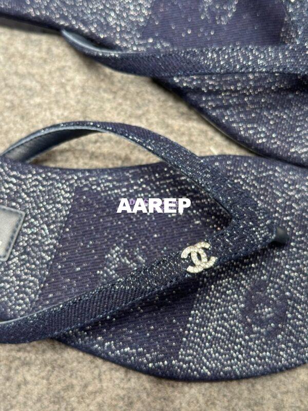 Replica Chanel SS25 Silk Lurex Thongs G46205 5