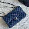 Replica Chanel CF 1112 Classic Flap Bag Qulited Grainy Caviar with Light Gold Hardware in Dark Beige