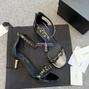 Replica Chanel 25SS Runway Collection Chain Embellished 7cm Heel Sandals G45677