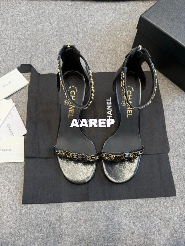 Replica Chanel 25SS Runway Collection Chain Embellished 7cm Heel Sandals G45677 4