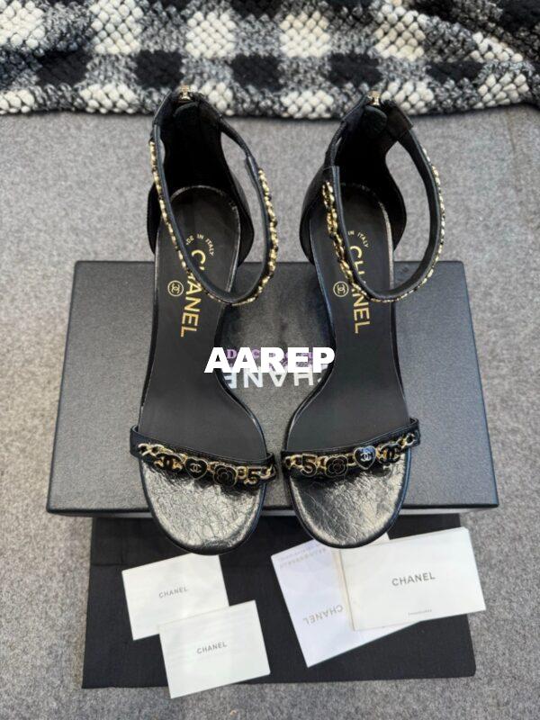 Replica Chanel 25SS Runway Collection Chain Embellished 7cm Heel Sandals G45677 6