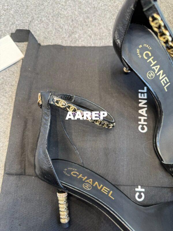 Replica Chanel 25SS Runway Collection Chain Embellished 7cm Heel Sandals G45677 11