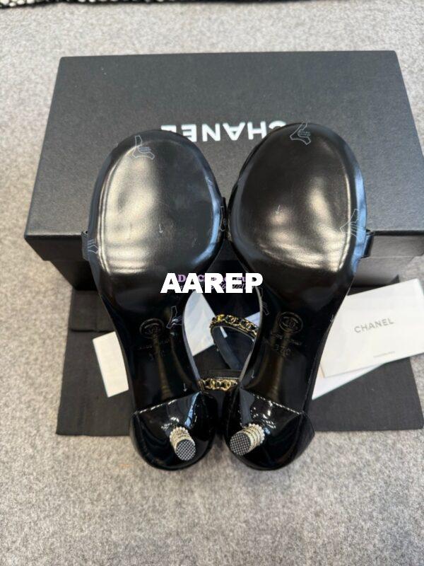 Replica Chanel 25SS Runway Collection Chain Embellished 7cm Heel Sandals G45677 15