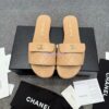 Replica Chanel 25P CC Turnlock Lambskin Slides G38232 White