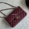Replica Chanel Small Classic Double Flap Bag in Light Gold Hardware 23cm Quilted Caviar Dark Beige 2