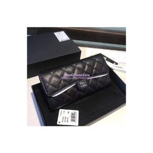 Replica Chanel Classic Flap Wallet in caviar leather A80758 2