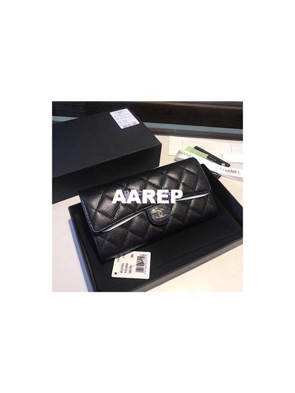 Replica Chanel Classic Flap Wallet in caviar leather A80758 12
