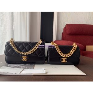 Replica Chanel Small Straight-Lined Black Flap Bag A91864
