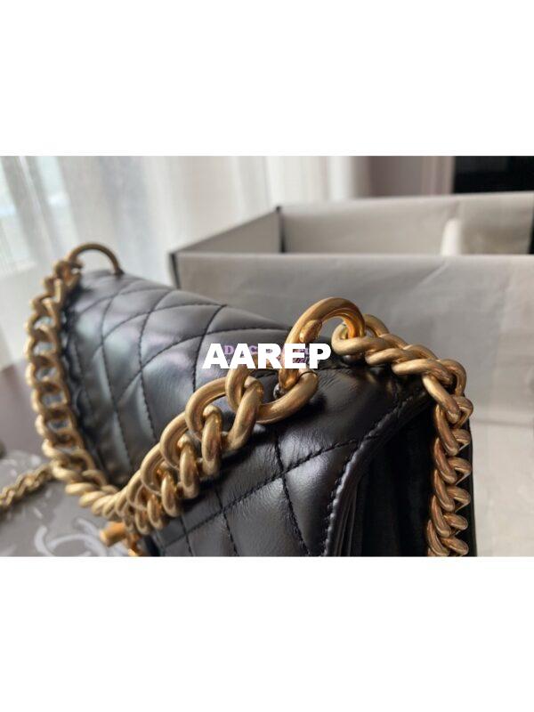 Replica Chanel Small Straight-Lined Black Flap Bag A91864 3