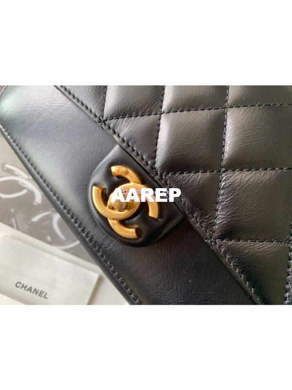 Replica Chanel Small Straight-Lined Black Flap Bag A91864 6