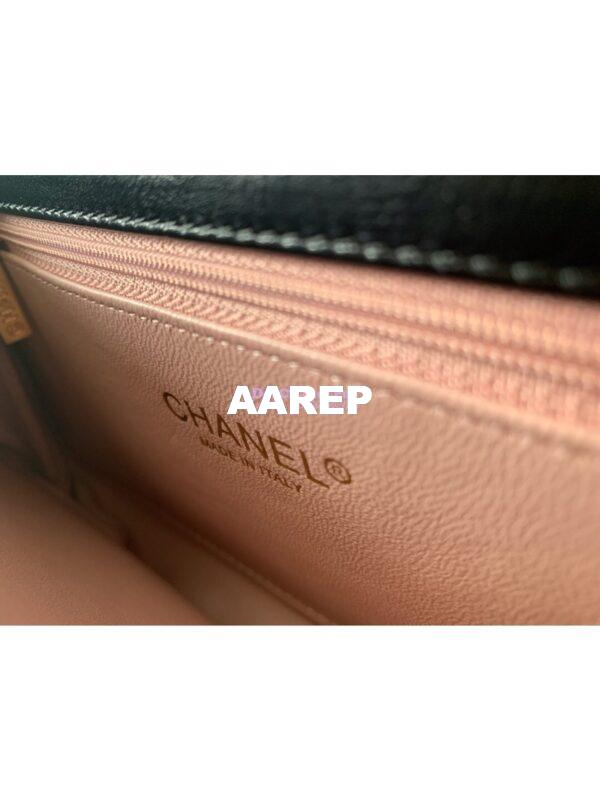 Replica Chanel Small Straight-Lined Black Flap Bag A91864 9