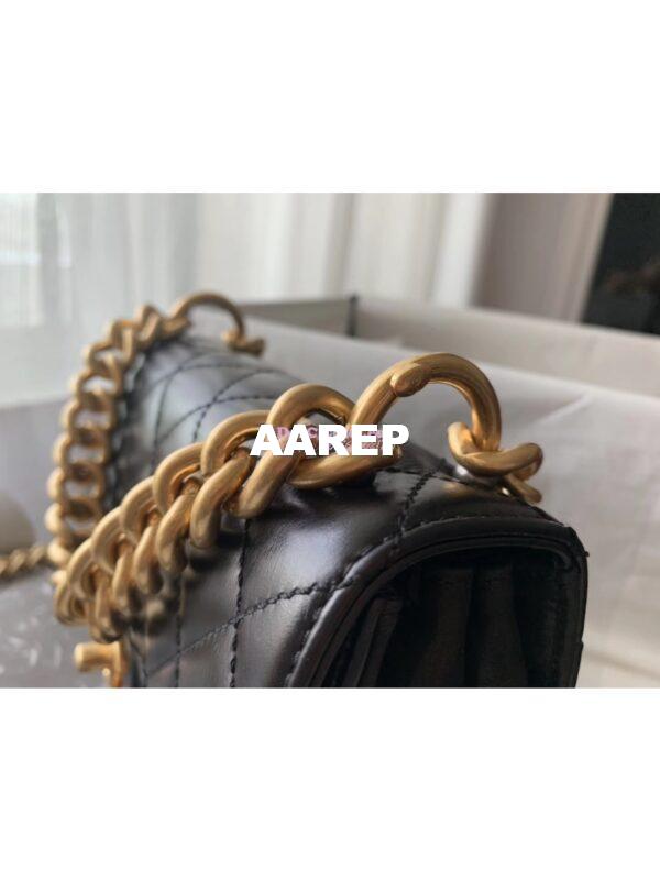 Replica Chanel Small Straight-Lined Black Flap Bag A91864 12