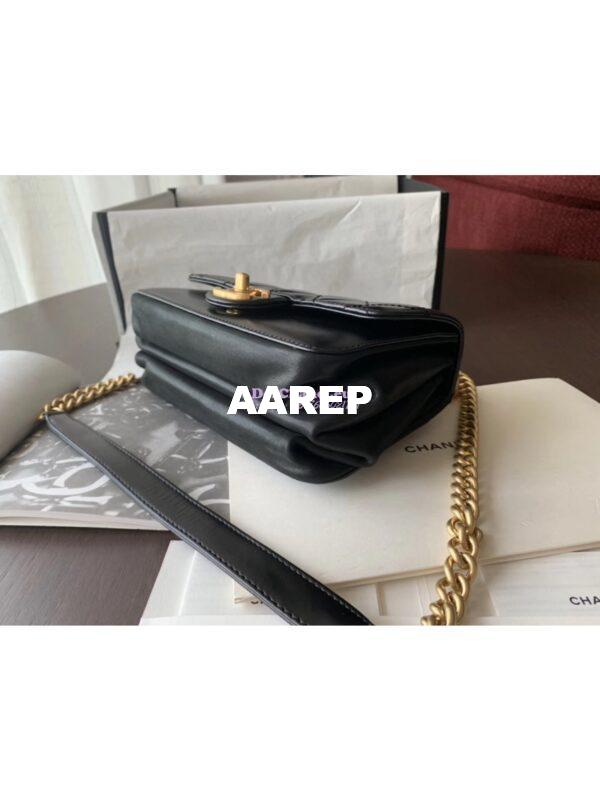 Replica Chanel Small Straight-Lined Black Flap Bag A91864 15
