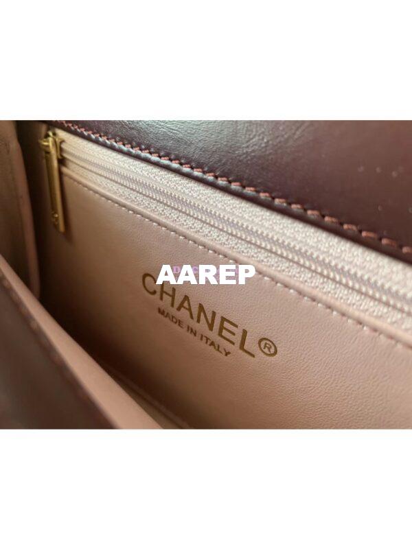 Replica Chanel Small Straight-Lined burgundy Flap Bag A91864 7