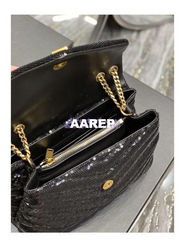Replica YSL Saint Laurent Loulou Small Chain Bag In Quilted "Y" Leather, Satin And Sequins 494699 8