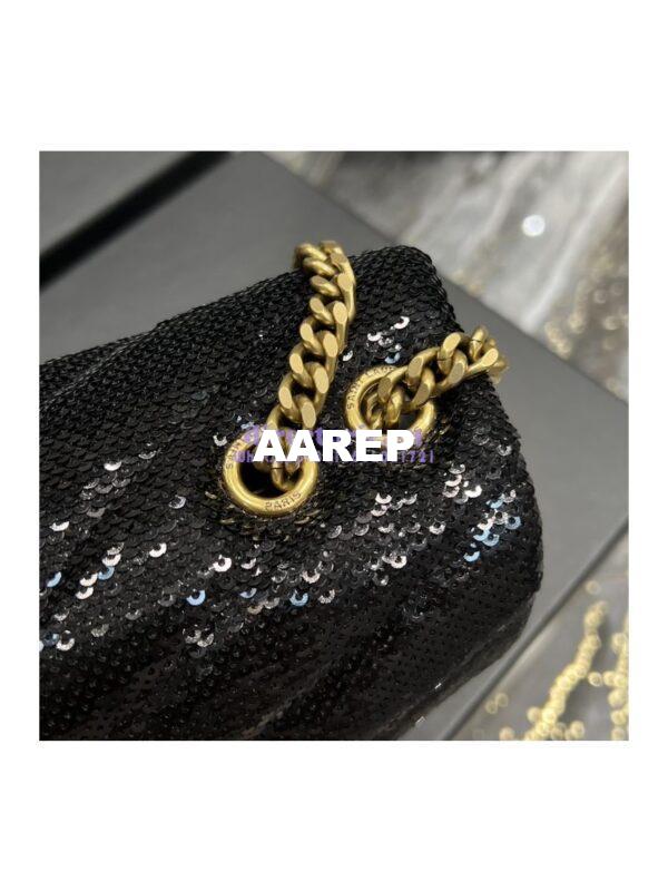 Replica YSL Saint Laurent Loulou Small Chain Bag In Quilted "Y" Leather, Satin And Sequins 494699 11