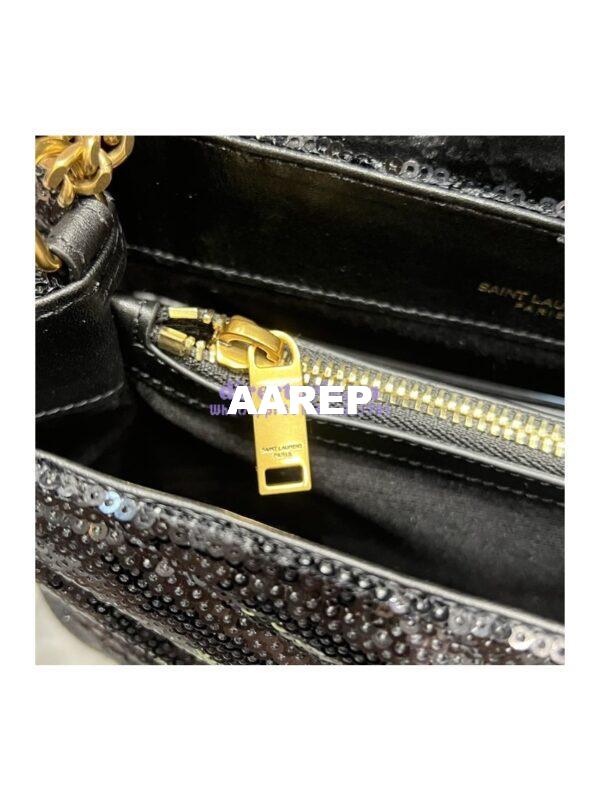 Replica YSL Saint Laurent Loulou Small Chain Bag In Quilted "Y" Leather, Satin And Sequins 494699 12