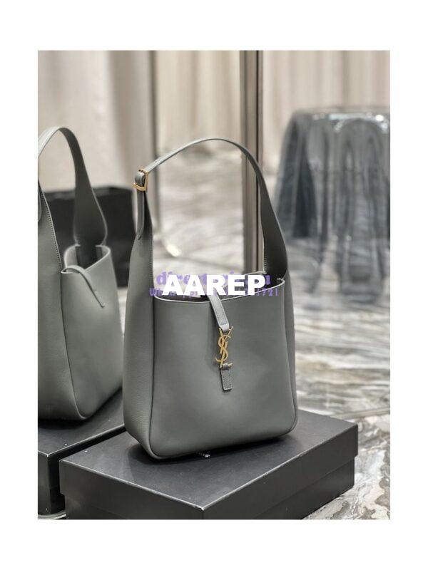 Replica YSL Saint Laurent Le 5 À 7 Soft Small Hobo Bag In Smooth Leather 713938 Storm 6