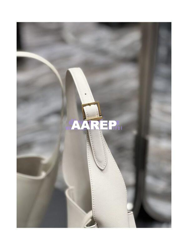 Replica YSL Saint Laurent Le 5 À 7 Soft Small Hobo Bag In Smooth Leather 713938 Blanc 11
