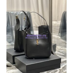 Replica YSL Saint Laurent Le 5 À 7 Soft Small Hobo Bag In Smooth Leather 713938 Black