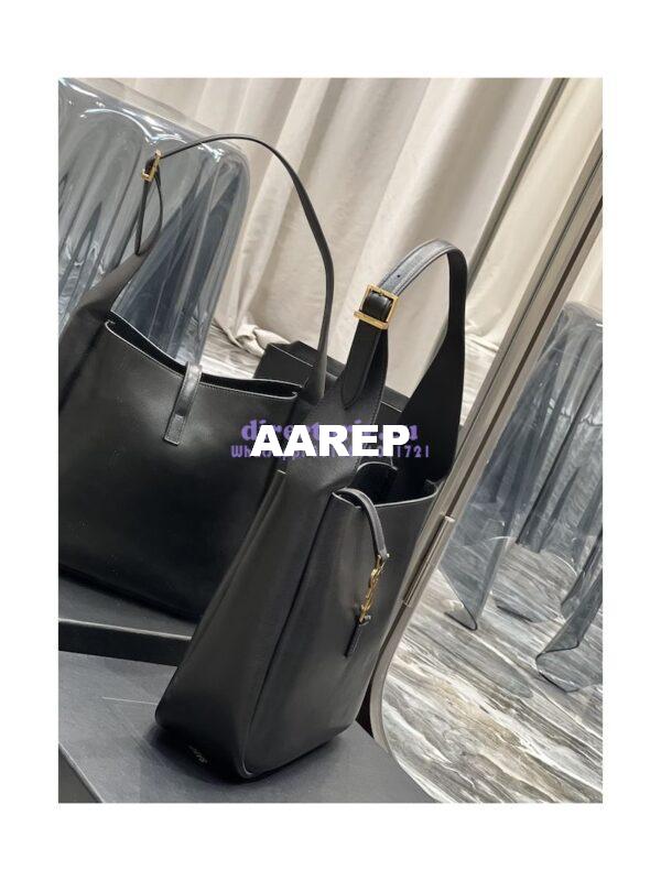 Replica YSL Saint Laurent Le 5 À 7 Soft Small Hobo Bag In Smooth Leather 713938 Black 5