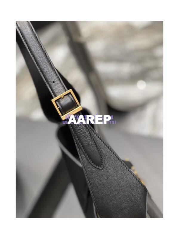 Replica YSL Saint Laurent Le 5 À 7 Soft Small Hobo Bag In Smooth Leather 713938 Black 10