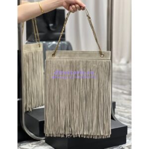 Replica YSL Saint Laurent Grace Large Hobo Bag In Suede 6337521 Taupe