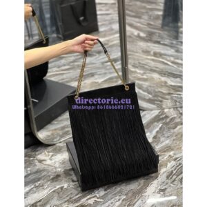 Replica YSL Saint Laurent Grace Large Hobo Bag In Suede 6337521 Black
